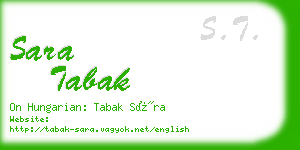 sara tabak business card